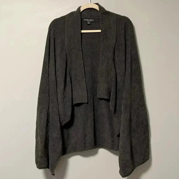 Barefoot Dreams Cozychic  ultralite grey open cardigan - Picture 1 of 4